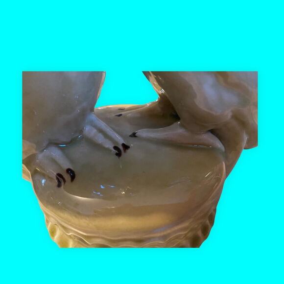 Vintage Cockatoo Lovebirds by Meiselman Imports Italy Light Green Glaze - Picture 10 of 14